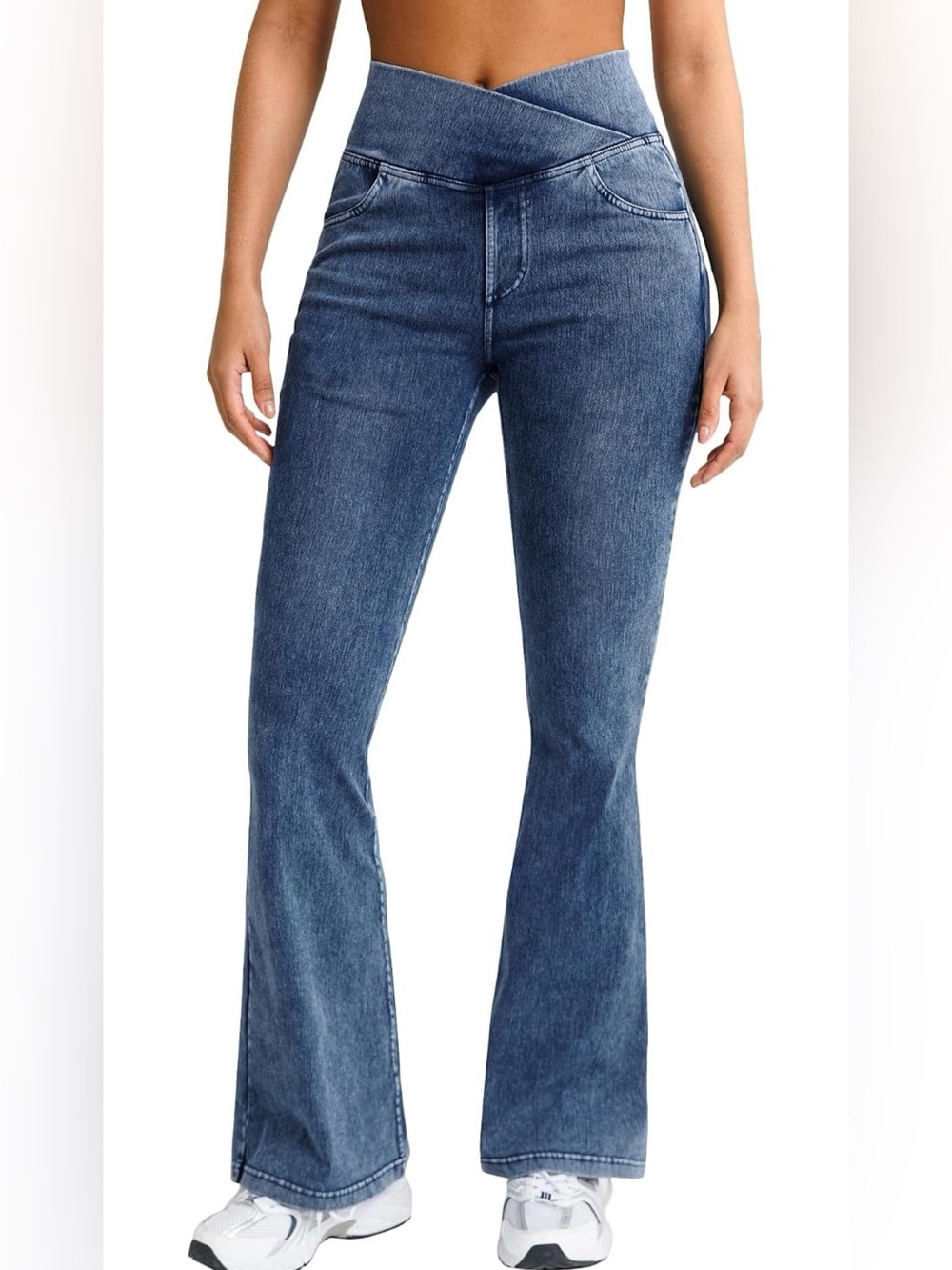BRXL Stretchy Jeans for Women Bell Bottom Flare Jeggings 4 Pockets size XL